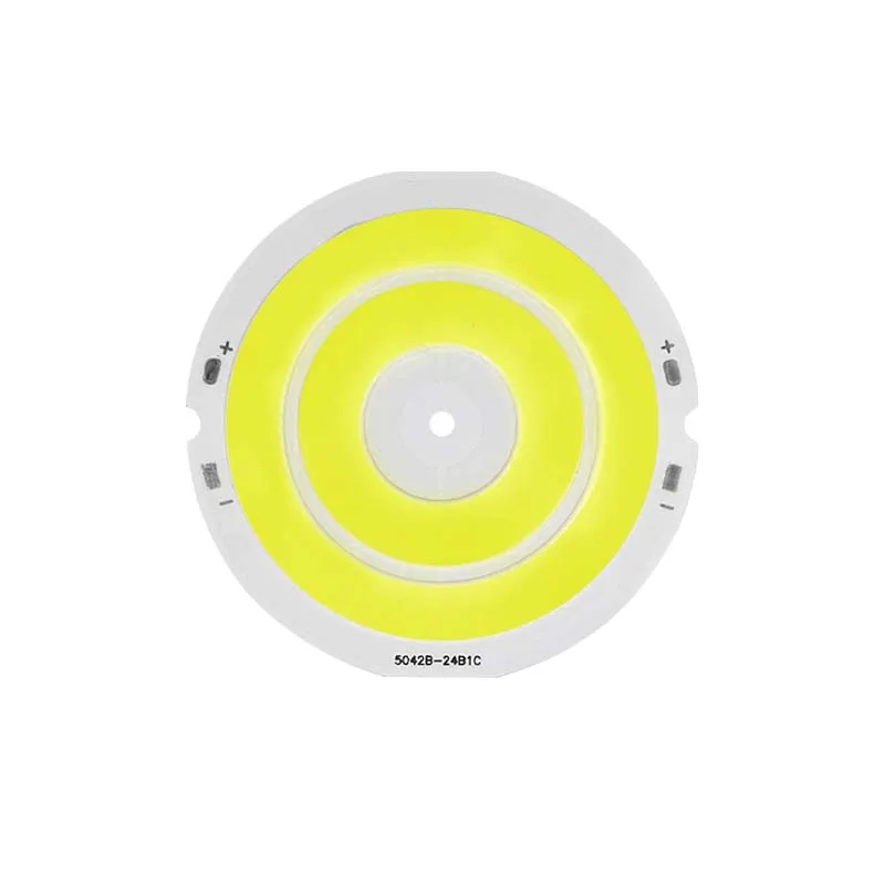 Factory Wholesale 3-4V round COB LED Board 50mm Diameter White 2W LED with Double Ring 3.7V Source