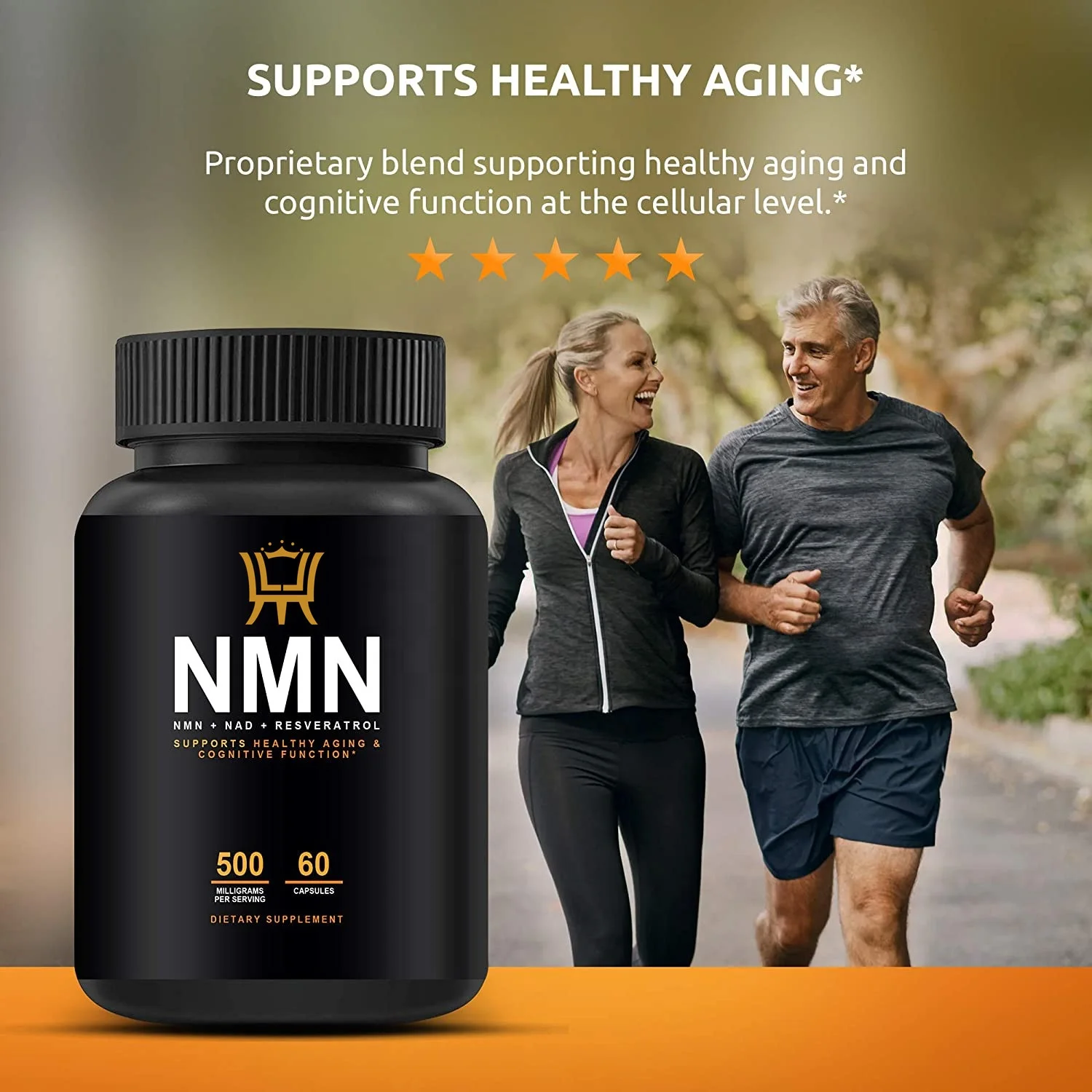 
hot sell NMN capsule powder Form 500mg Per Serving to Boost NAD+ Levels Like Riboside for Anti Aging by Double Wood Supplements 