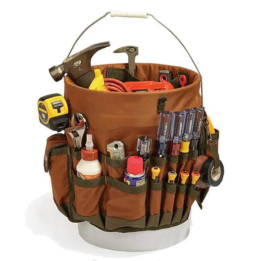 Heavy Duty Tool bag Garden Bucket Tool Organizer (Tools Excluded)