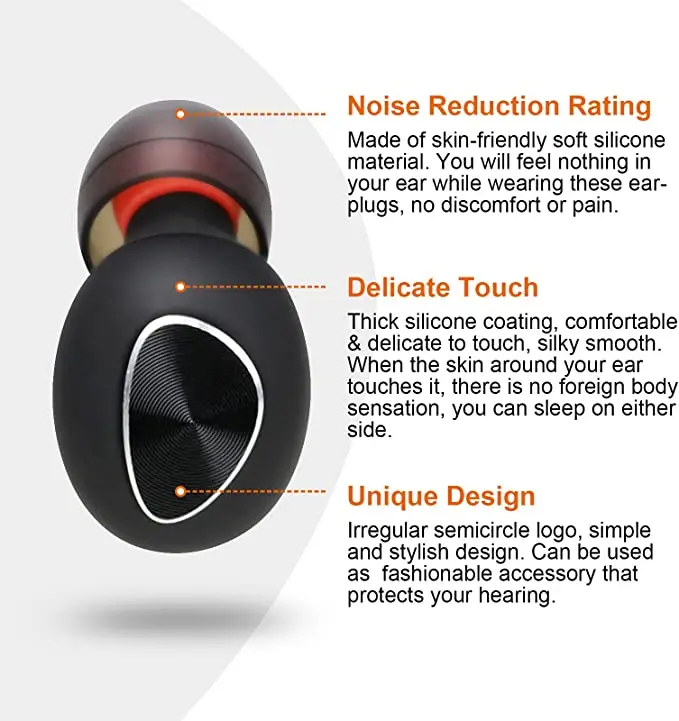 Noise Reduction Ear Plugs Triple Physical Noise Reduction Skin-friendly Sleeping Earplug