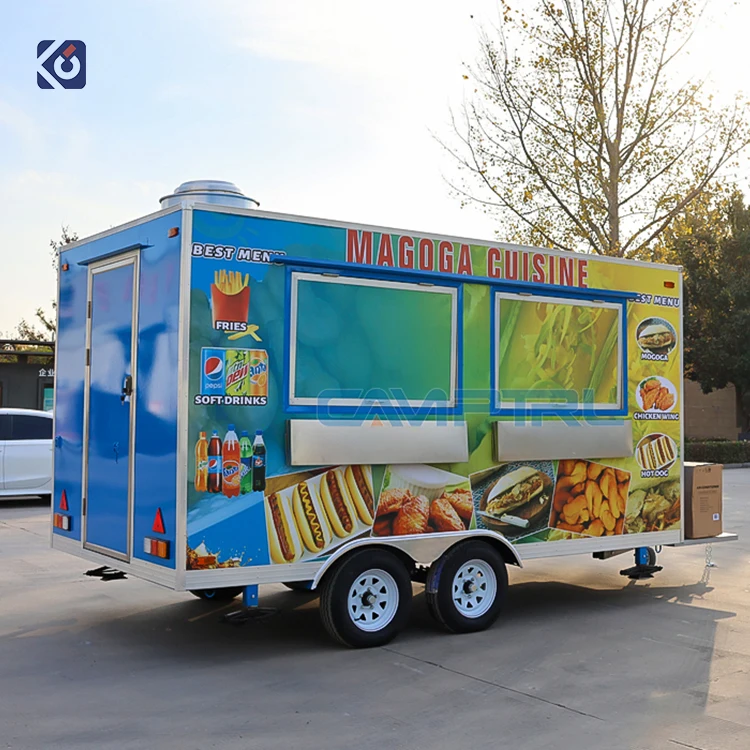 CAMPTRL consession food trailer fully equipped ice cream hot dog mobile food truck with full kitchen container food shop