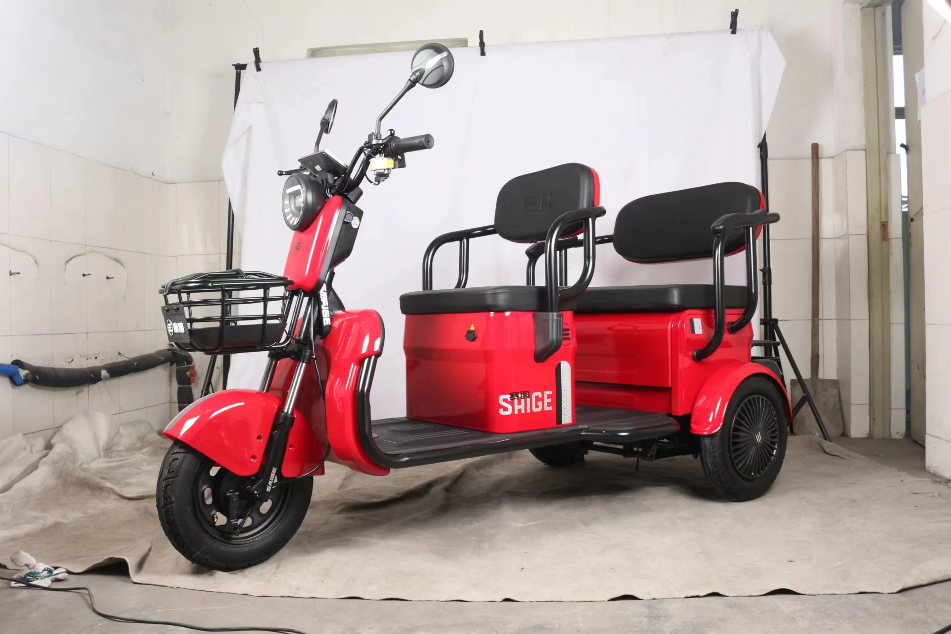 2024 cargo bike electric 3 wheel with fat tire 1400W 60V20Ah Lead-acid battery eec/coc electric motorcycle