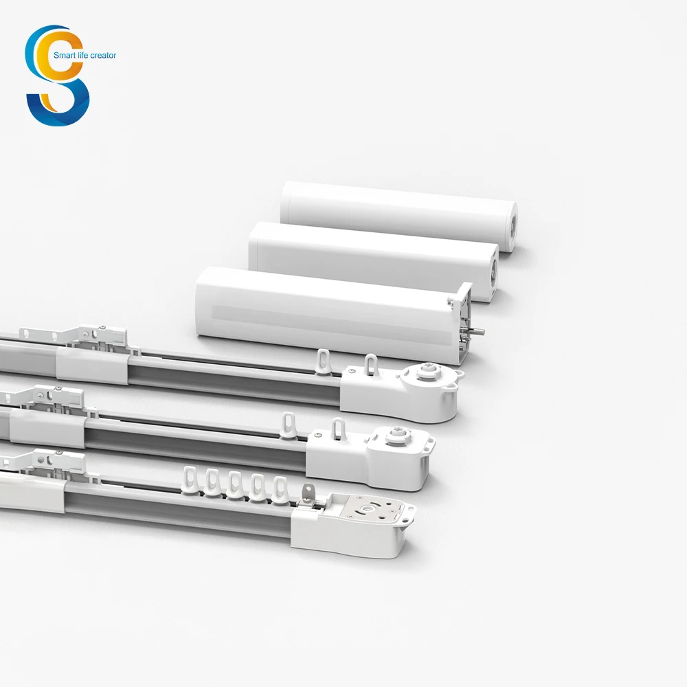 Flexible Ceiling Mount Room Divider 1.2-4.5m Smart Telescopic Motorized Simple Curtain Rod With Track