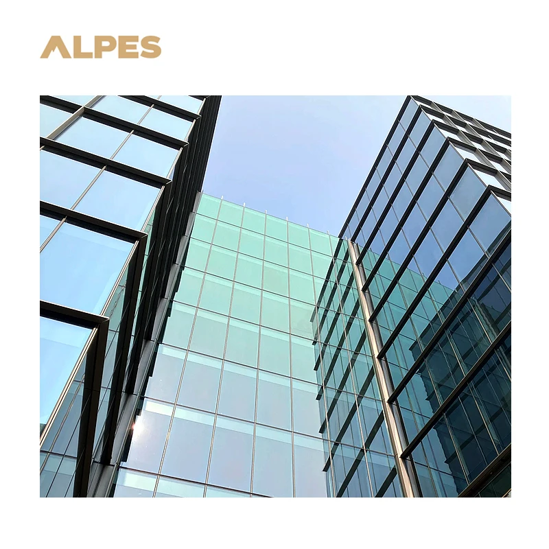 ALPES Modern Chinese Design Style Exterior Curtain Wall Panels Tempered Glass & Aluminum Alloy for Decorations