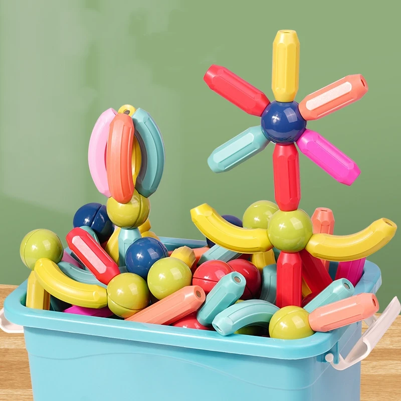 30 Years Factory Wholesale High Quality  magnetic building blocks stick balls set magnetic stick building blocks for kids