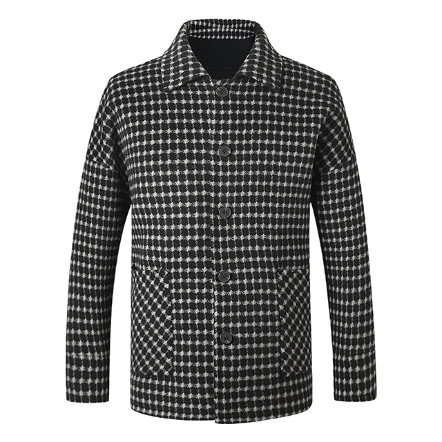 Мужская короткая смесь пальто простой стиль осень зима куртка шерстяное пальто модное кашемировое пальто