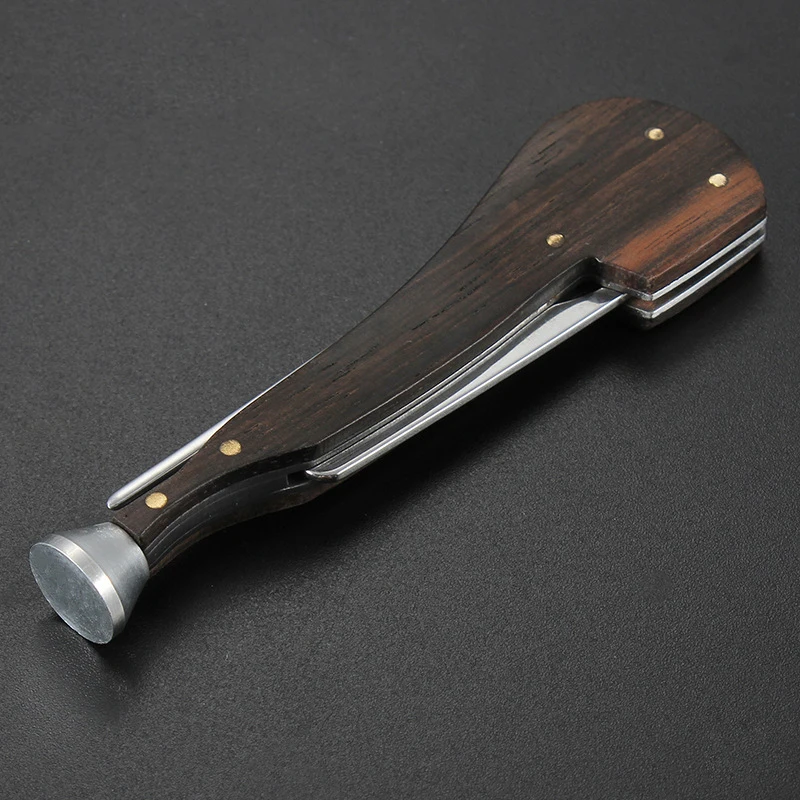 Gift Cigar Accessories Pipe Type Ebony Pipe Knife Stainless Steel Pipe Knife
