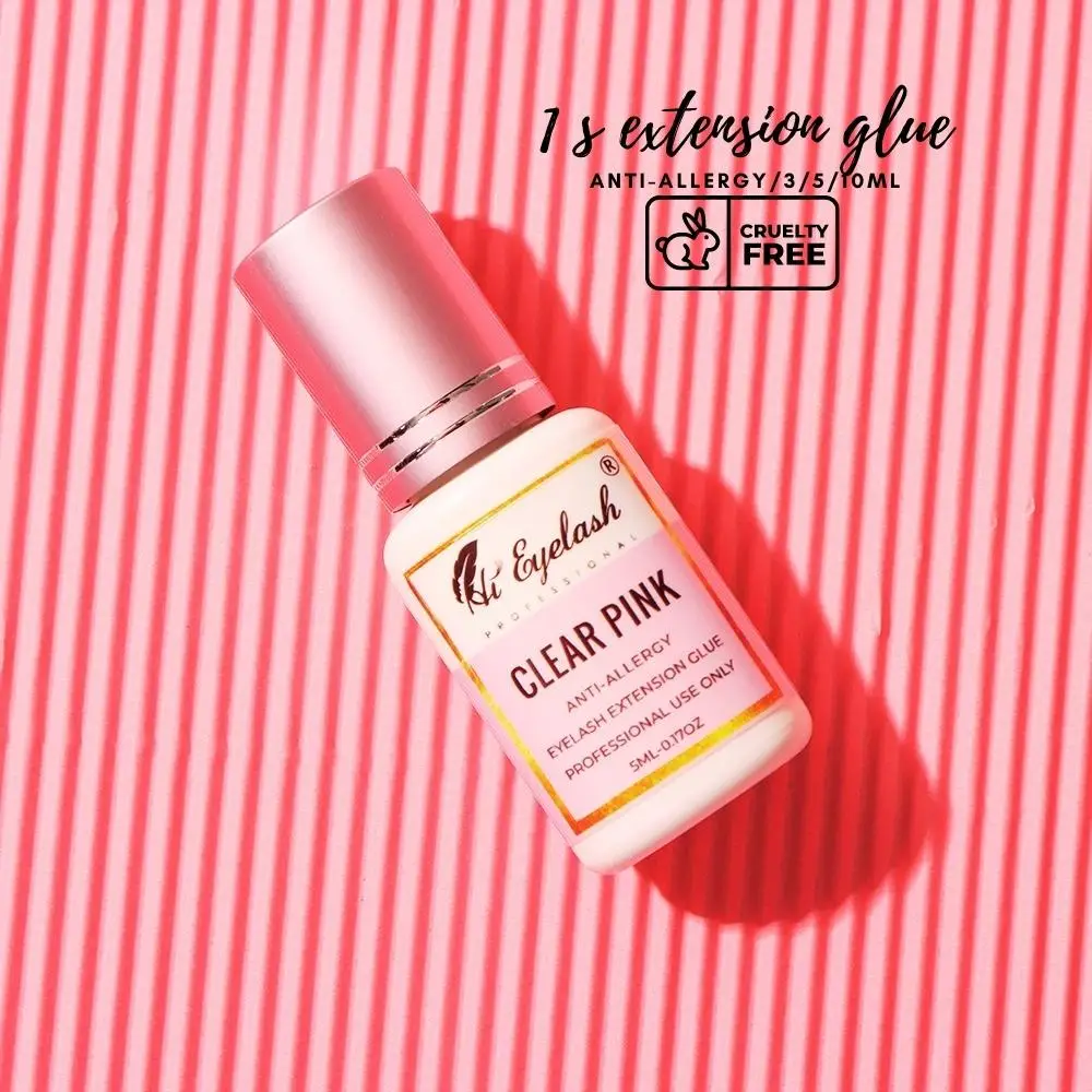 Clear Sensitive Eyelash Extension Glue Low Fume Fast Drying for Professional Use Long Lasting Lash Adhesive Super Strong