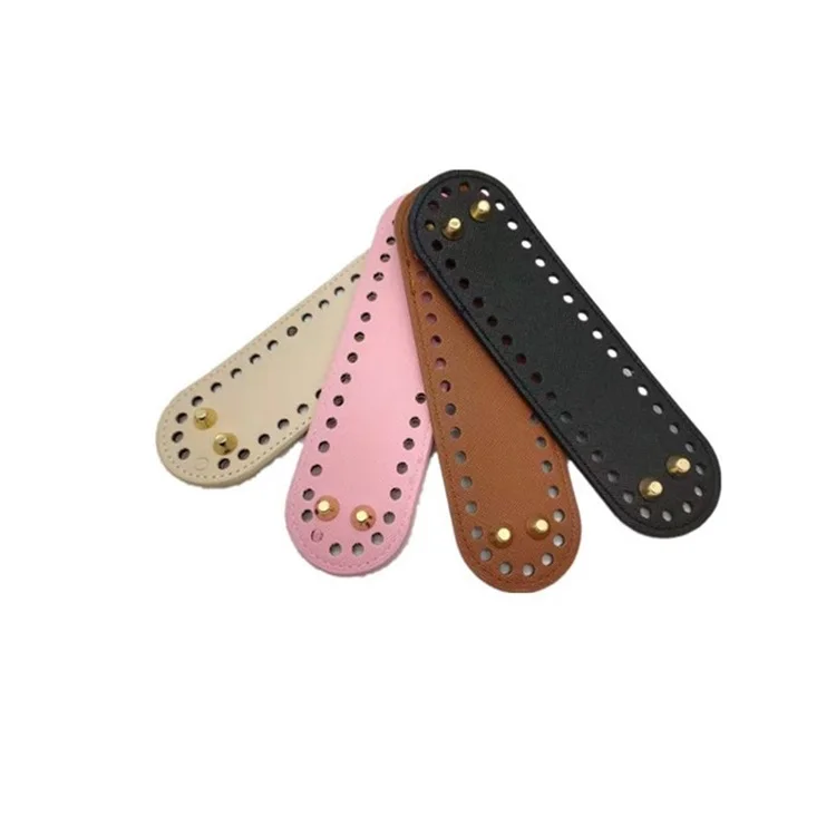 Wholesale 18*5 CM PU Leather Knitting Crochet Bags Nail Bottom Shaper Pad Cushion Base for DIY Handbag Purse Making
