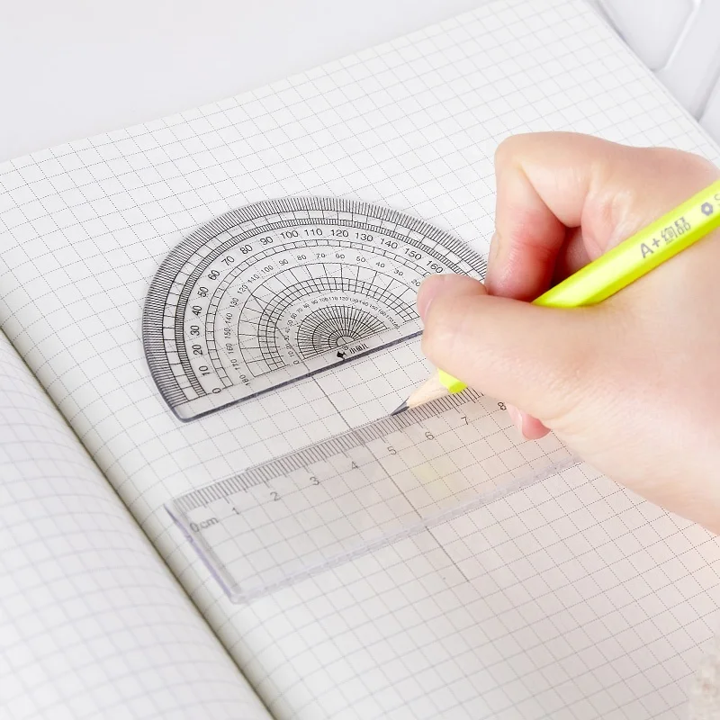 15cm straight drawing ruler plastic scale ruler set high quality transparent clear ruler set