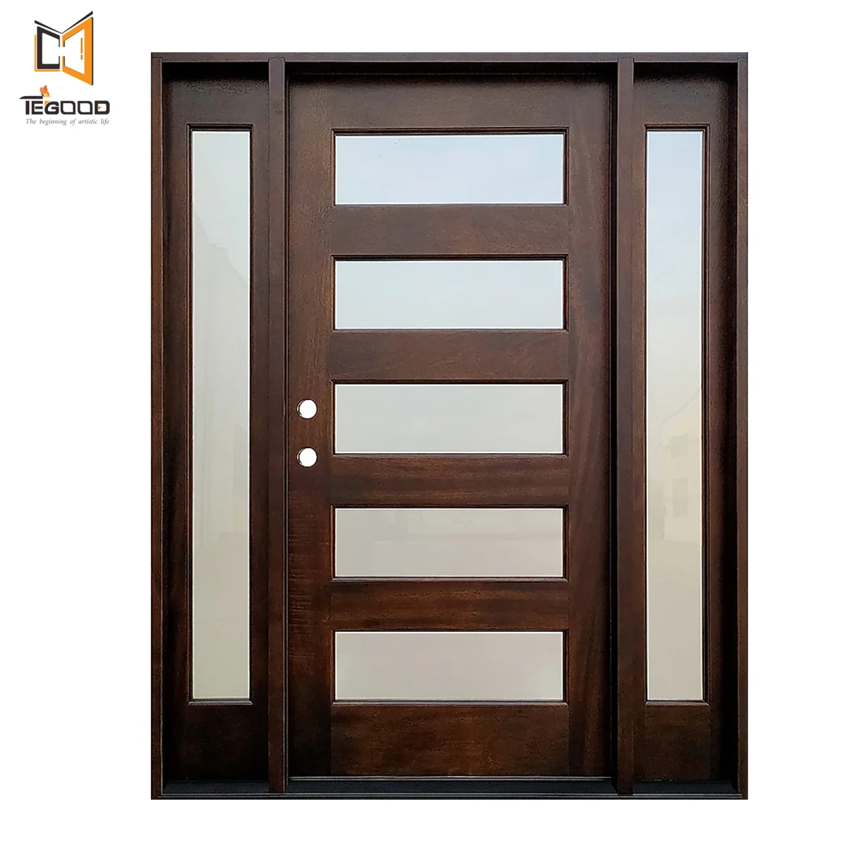 Market Popular  Customized  Modern style Security Aluminium doors  for houses Entry Pivot Doors