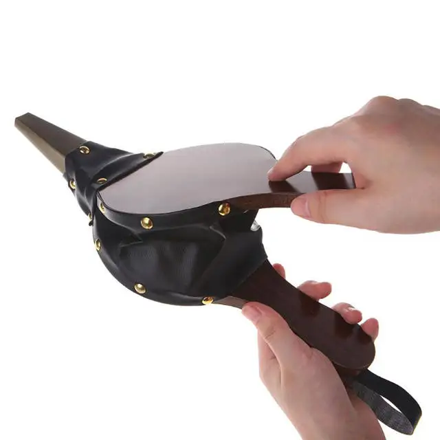 Portable Outdoor Camping BBQ Blower Manual Air Wood Bellows Plastic Handle Steel Metal Tools Bag Packaging Barbecue Accessories