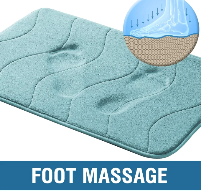 Green Ultra Soft Non-Slip Bath Rug Water Absorbent and Washable Bath Rug for Bathroom,