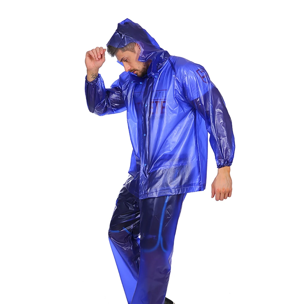 Customize Welcomed Rainsuit Colored Women Transparent Rainwear Pvc Raincoat