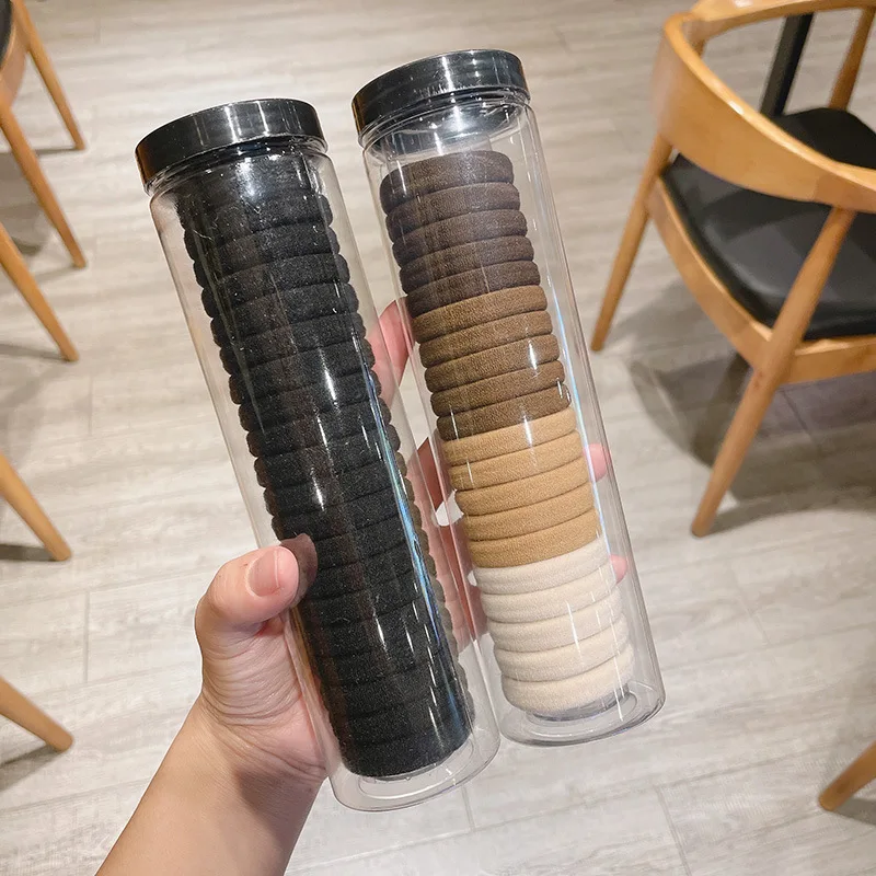 Fashion 20Pics/Set Korean High Elastic Head Rope INS Adults And Children Seamless Rubber Band Simple Temperament Hair Rope