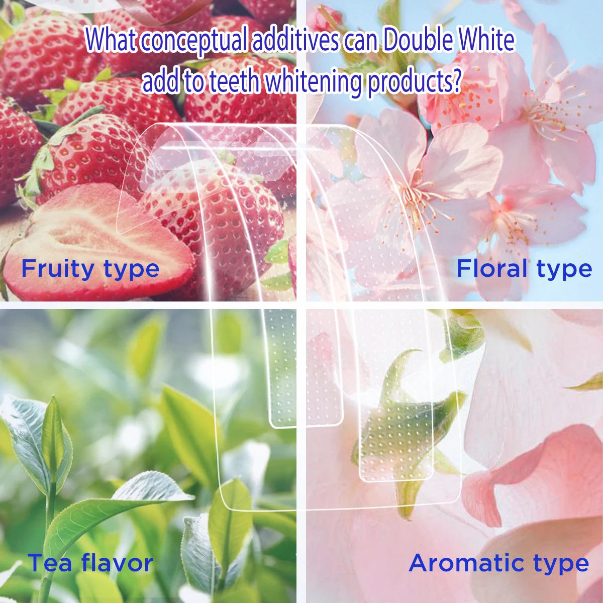 Double White Sodium Chlorite Formula Non Peroxide Gel Teeth Whitening Strips Wholesale