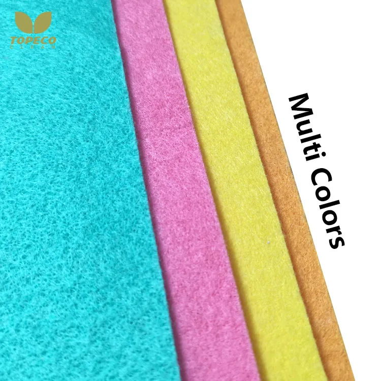 Topeco Hot Sales On Yellow Needle Punched Quality Efficient Customizing Nonwoven Fabric Viscose Cloth