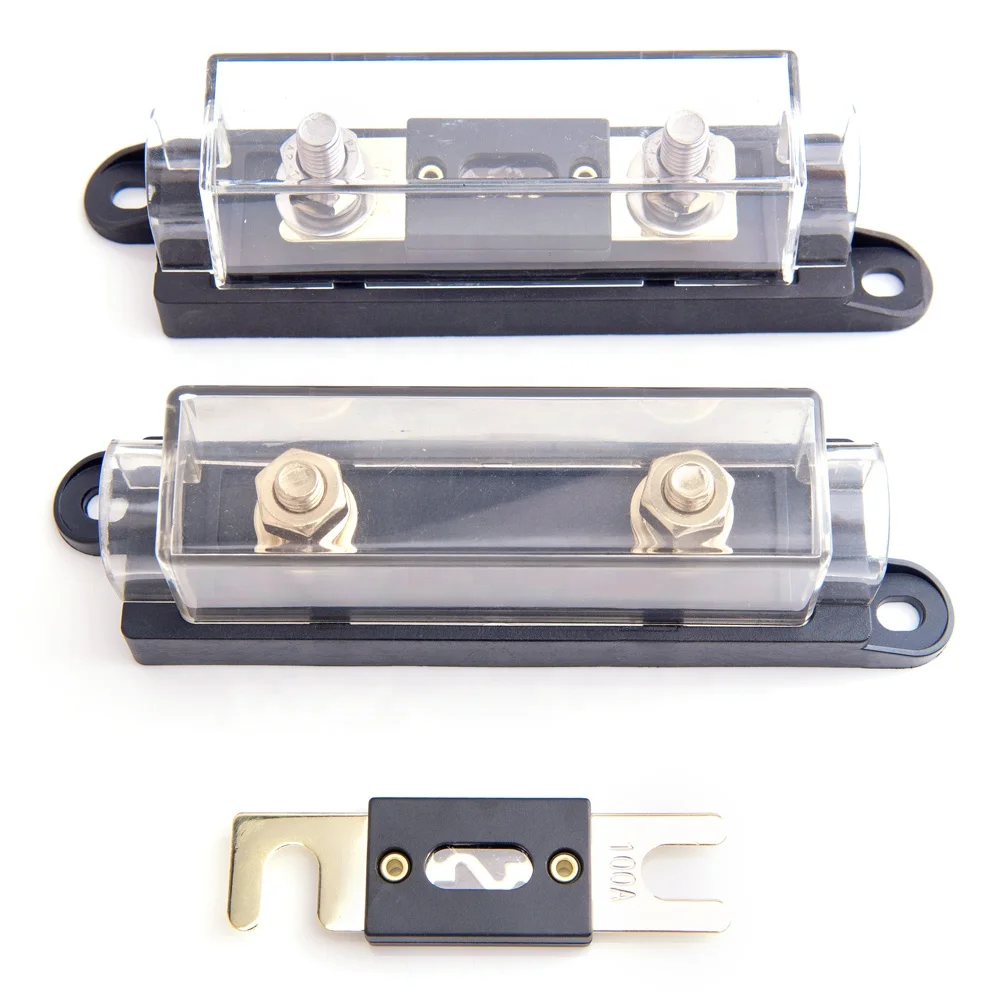 Blade PCB Automotive Panel Mount Gold Plated Agu Auto Car Audio ANL Fuse Holder