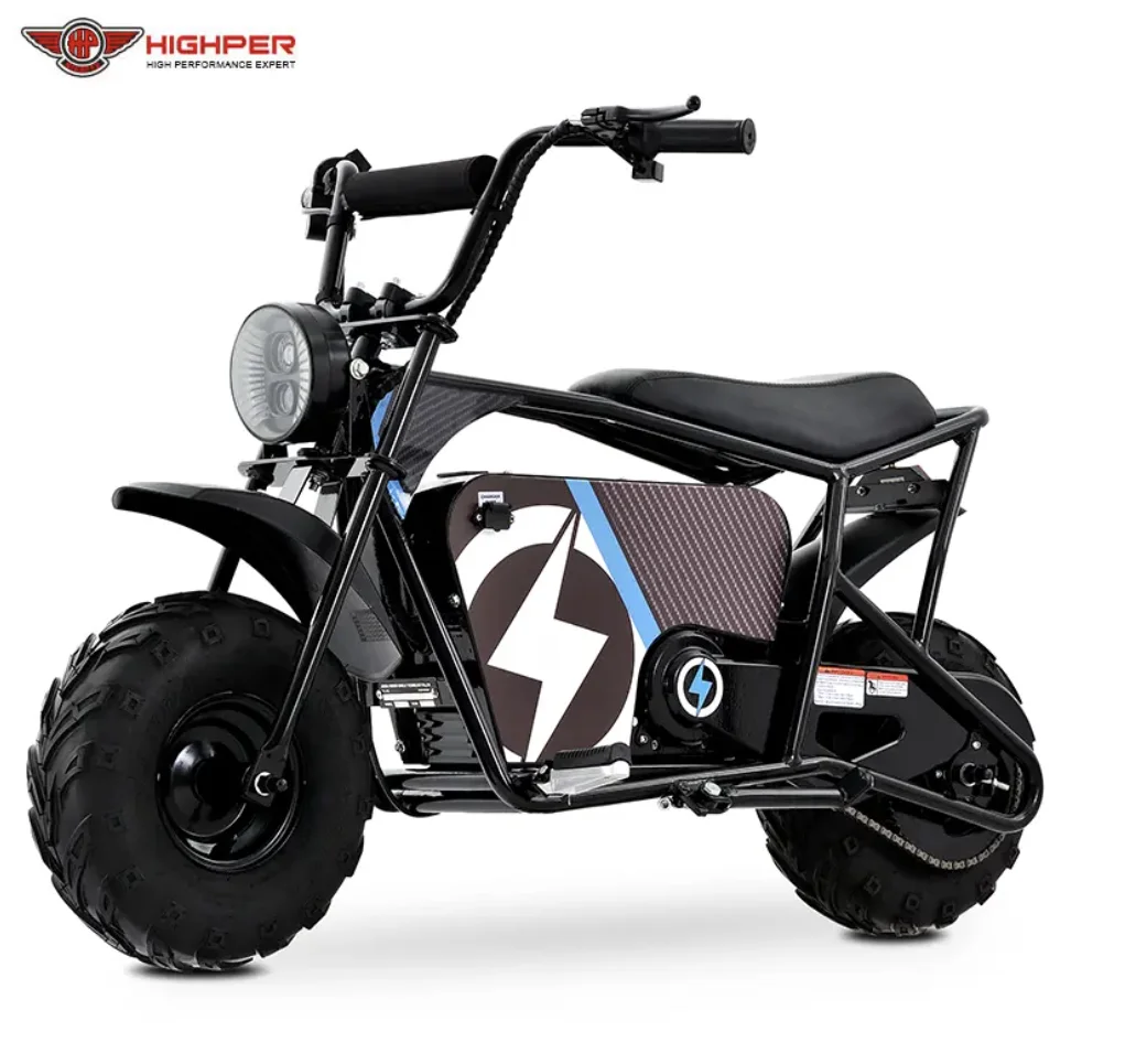 HIGHPER Off Road Electric Mini Bike  mini electric bike 1000w for kids