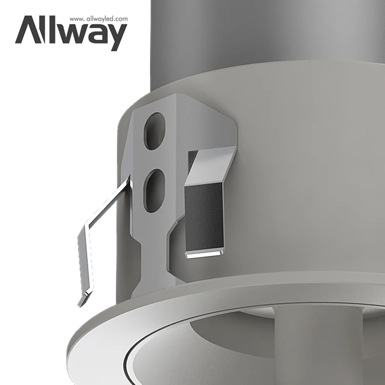 ALLWAY High Lumens Adjustable Aluminum Housing Indoor Art Museum 3w 5w Recessed Mounted LED Spotlight