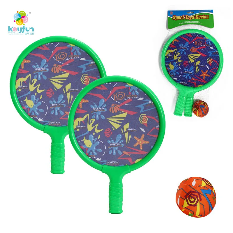 Wholesale racquet water sports toys racket water fabric badminton with splash ball