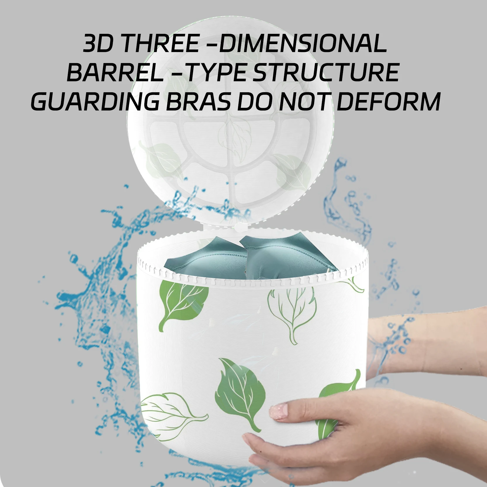 Embroidery Beige Mesh Laundry Bag Dirty Clothes Underwear Bra Socks Lingerie Wash Bag for Washing Machine