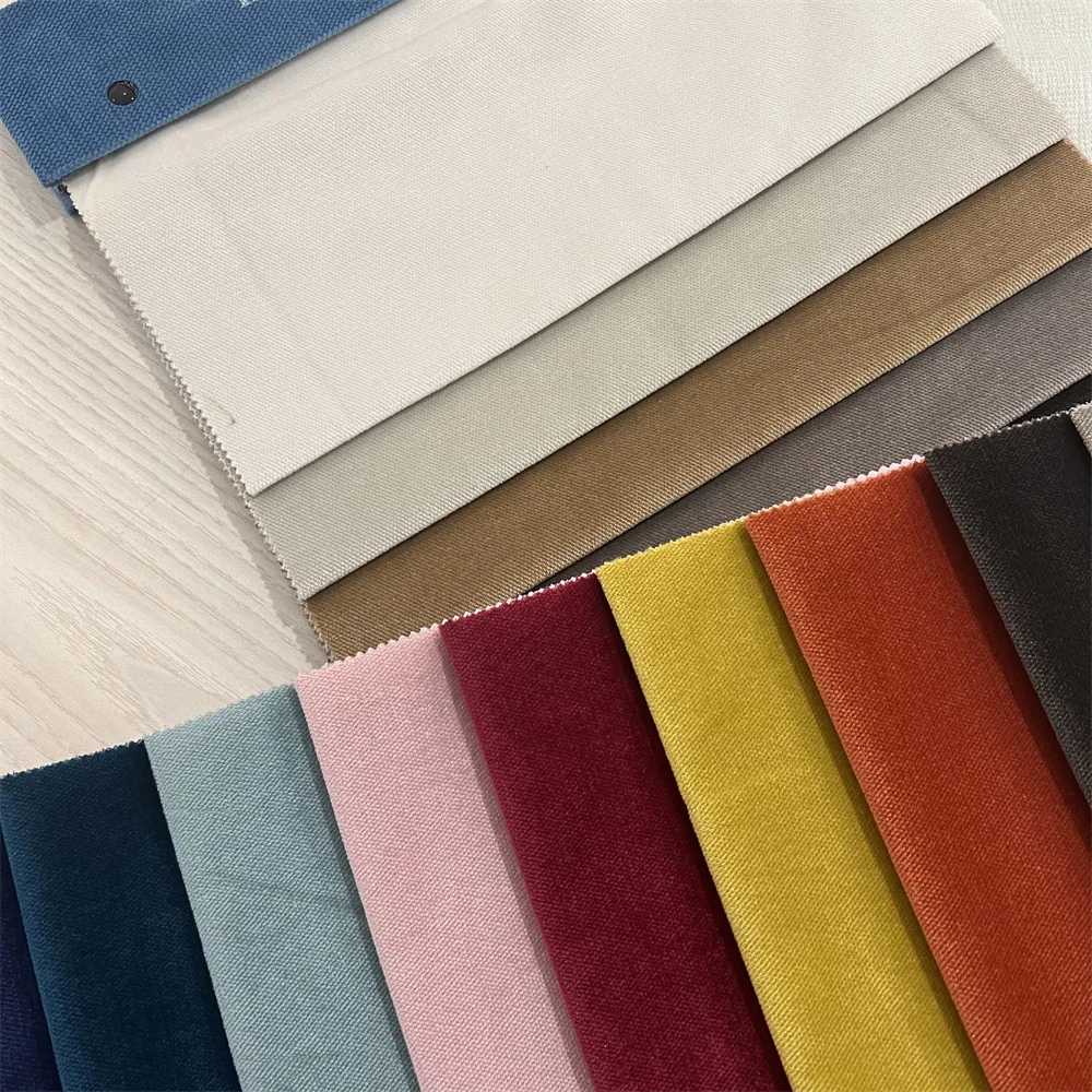 Home textile fabric Plain velvet upholstery fabric solid textile jaguar velvet fabric for sofa