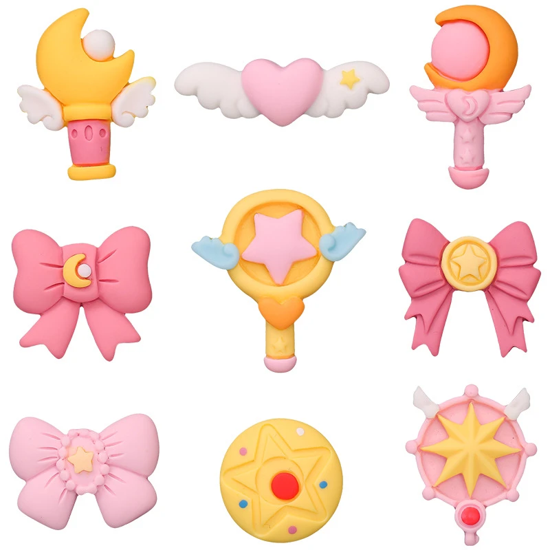 2022 New Resin DIY Magic Stick Butterfly Fruit Croc Charms for Girls Shoe Charms Decorations Gifts