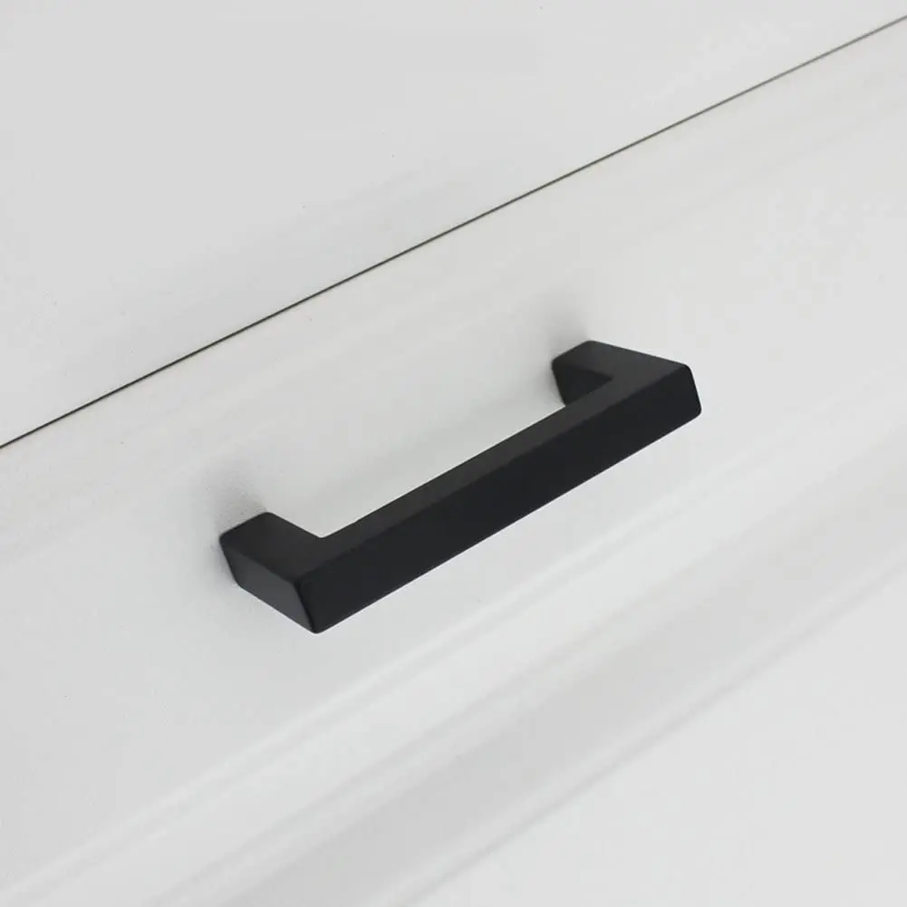 New Stainless Steel Kitchen Cabinet Modern Drawer Wardrobe Black Furniture Handle Drawer Pull Handle 160MM