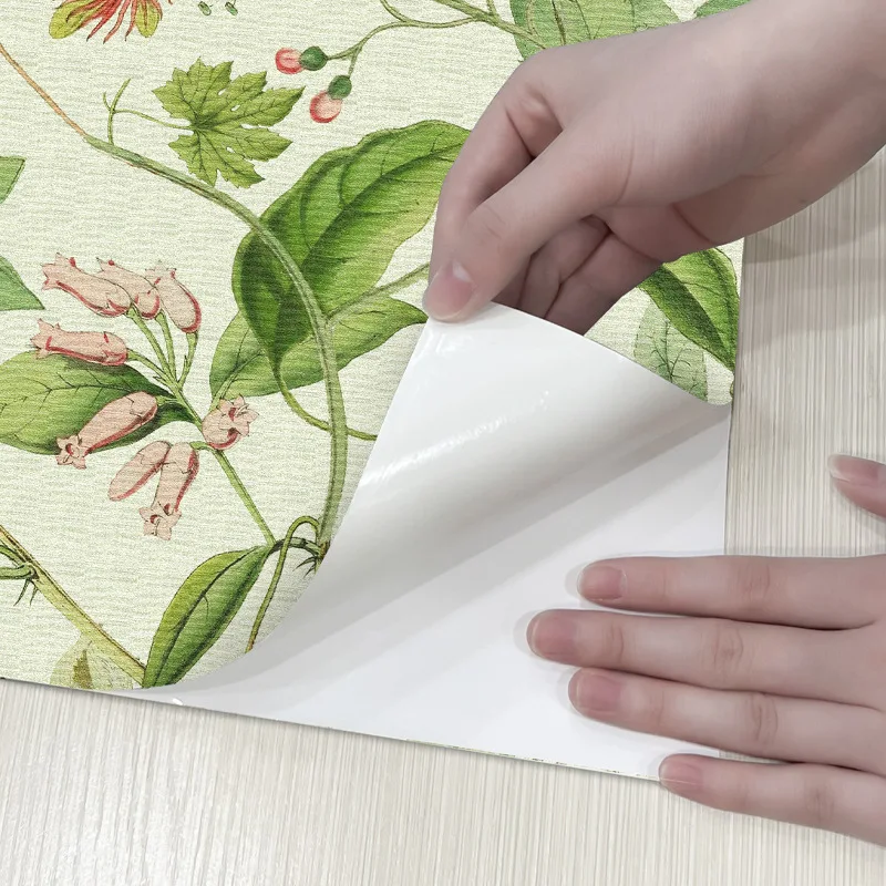 Floral Wallpaper Wall Coating Peel and Stick Self Adhesive Removable Watercolor Floral Vinyl Flower Contact Paper for Home