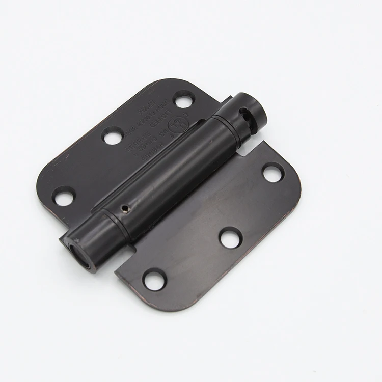Black 1/4' 5/8' radius Steel Hinge Wooden Door Spring Hinge