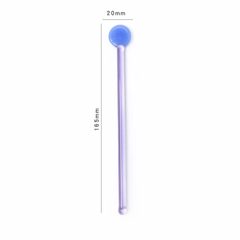 party kids crystal stirring stick Shaped Miniature Hand Blown Art Single Glass Spoon for Milk