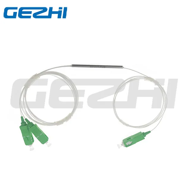 High quality 1x2 FBT splitter coupler 2 way PLC splitters 1x2 fiber optic splitter