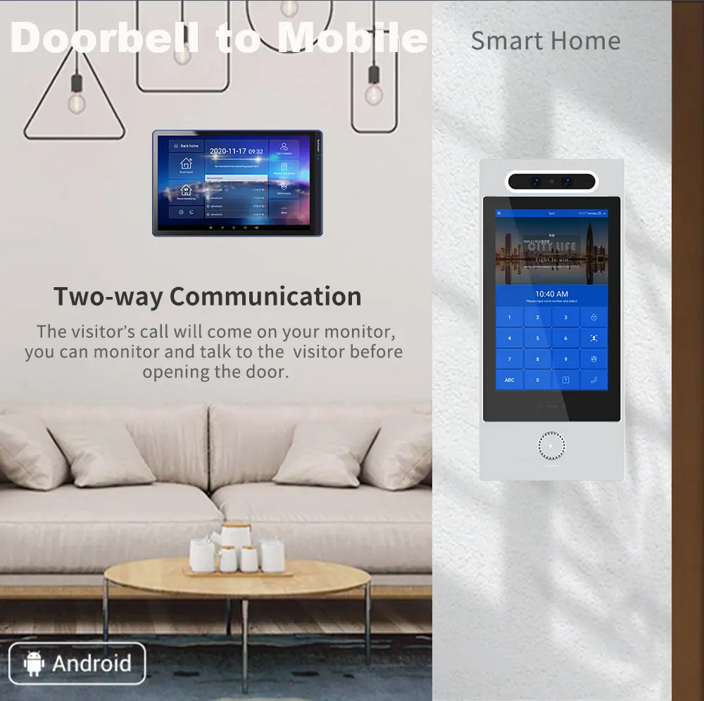 android system SIP IP 10 inch outdoor station videoo door phone android system door camera 20B