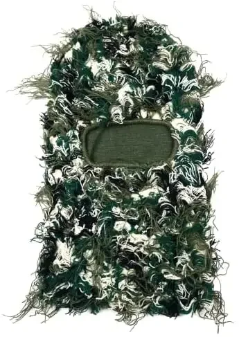 New arrival full face cover one hole custom wither trendy premium distressed grassy knit face ski mask balaclava beanie