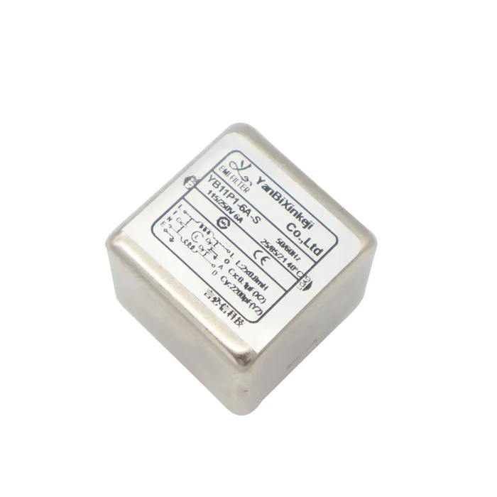 Factory OEM/ODM Metal Shell PCB Filter 1A~6.5A Low Pass Single Phase Filter AC EMI Filter