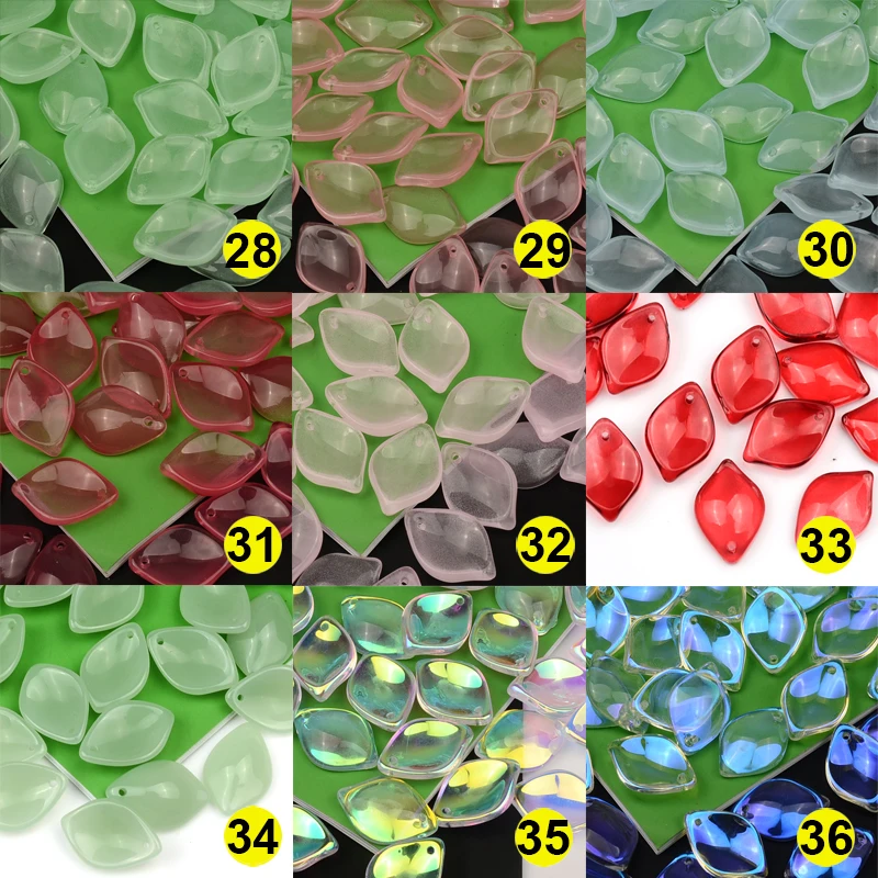 Colorful Petals Shape Lampwork Beads The Three-dimensional Shape Glass Beads Hairpin Handmade DIY