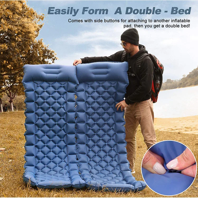 Self Inflating Lightweight Single  196*68*8cm Camping Mattress Air Cushion Compact Inflatable Roll Mat for Outdoor Hiking