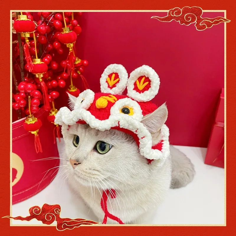 Cute Pet Hat Cat Dog Hat With Tiger Ears for Cat Kitten Puppy Pet Animal-Safe Materials and Adjustable