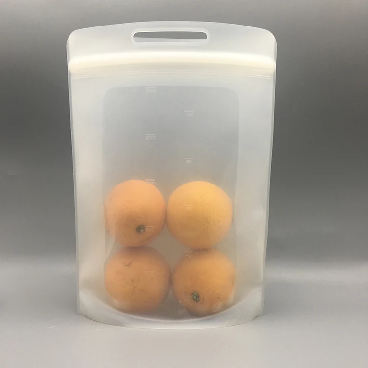 Wholesale durable silicone reusable leakproof bags in fridge reusable food storage bag