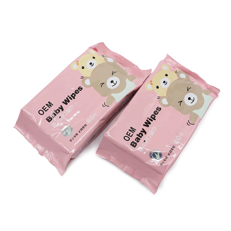 Organic Cotton Baby Wipes Bulk Fragrance Free Biodegradable PLA  Baby Wipes Skin-friendly Sensitive Skin Hand & Mouth Wipes