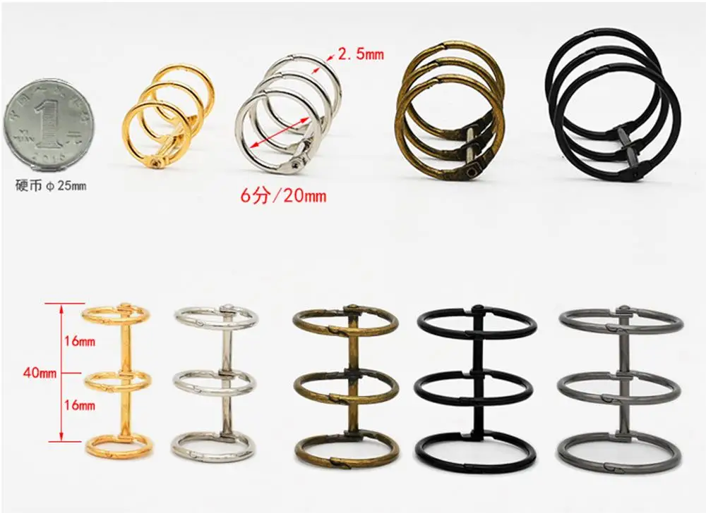 Hot Selling New Retro Recipe Album Storage Card Ring Easy To Open And Close Book Binder Rings Book Binding Ring