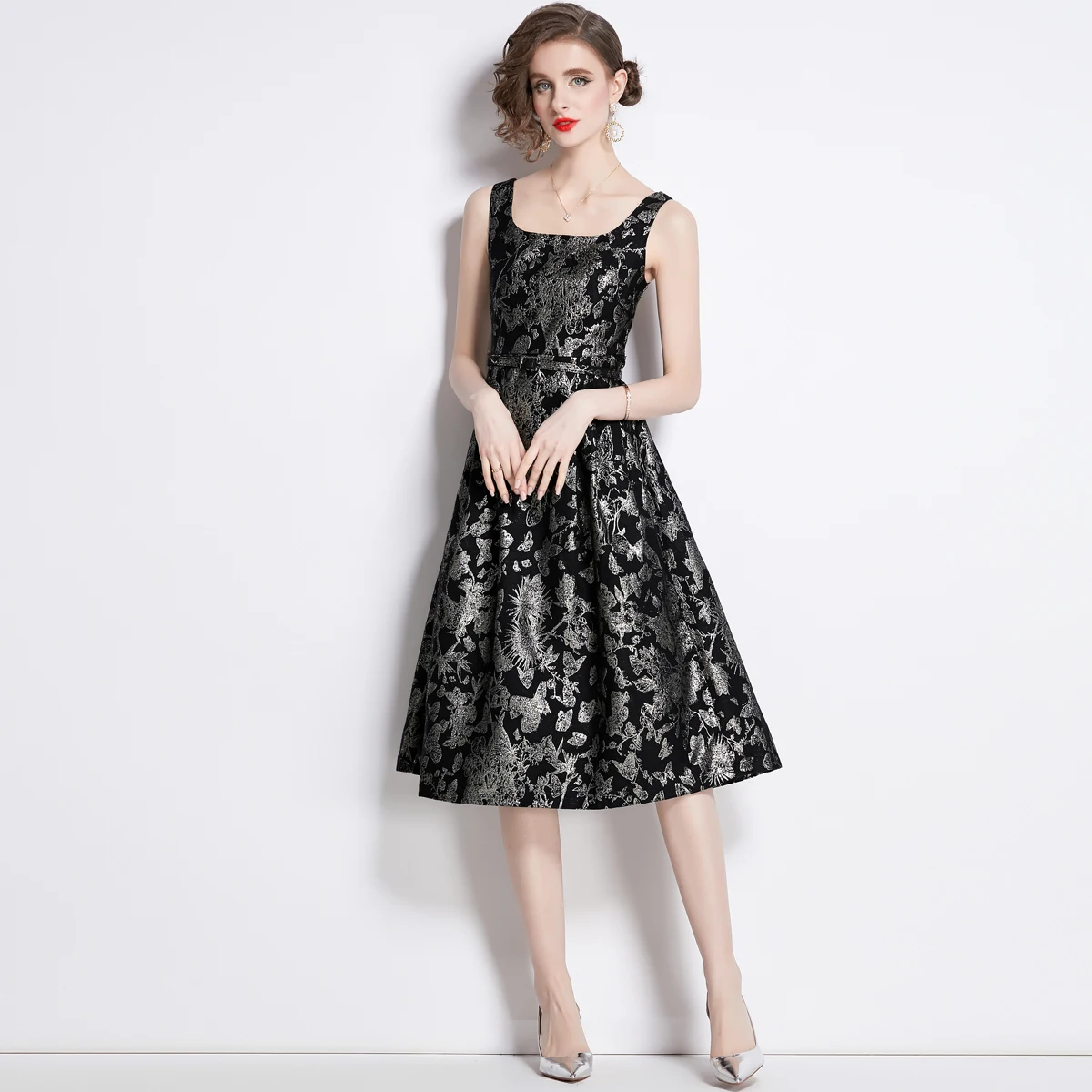1629-98-833 Clothing Manufacturers Custom Woman Clothes Wholesale Prom Apparel Elegant Vintage Lady Oem Stock Long Dresses