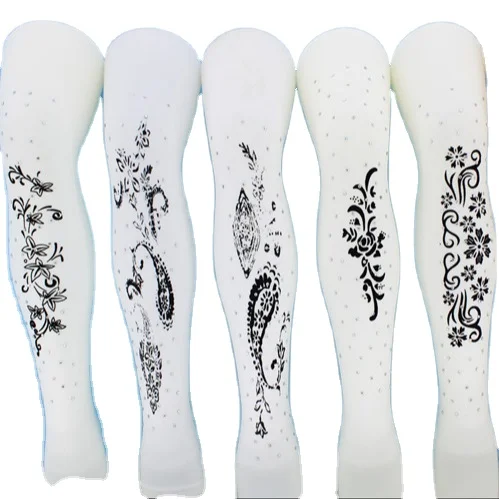 Customized stylish Korean small little girl dance white tights pantyhose fleece stockings