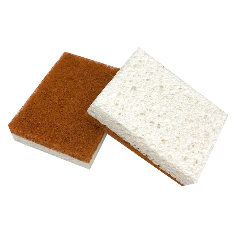 Eco Friendly Natural  Cellulose  Biodegradable Sisal coconut Dish Washing Sponge Kitchen Cleaning