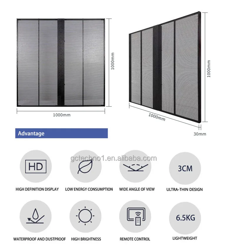 Come Billboard Transparent Display Holographic New LED Video Wall Photo Indoor Led Screen HS RGB Die Cast Aluminum 2 Years