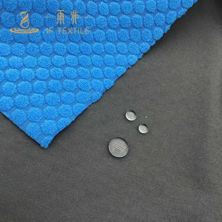 polyester 4 way stretch laminated dobby fleece waterproof breathable 3 layers softshell fabric