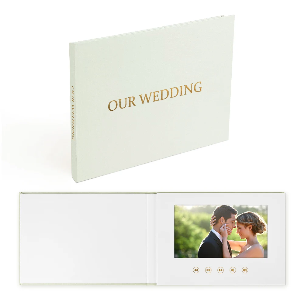Wedding video brochure 7 inch lcd screen book album for anniversary Video Brochure