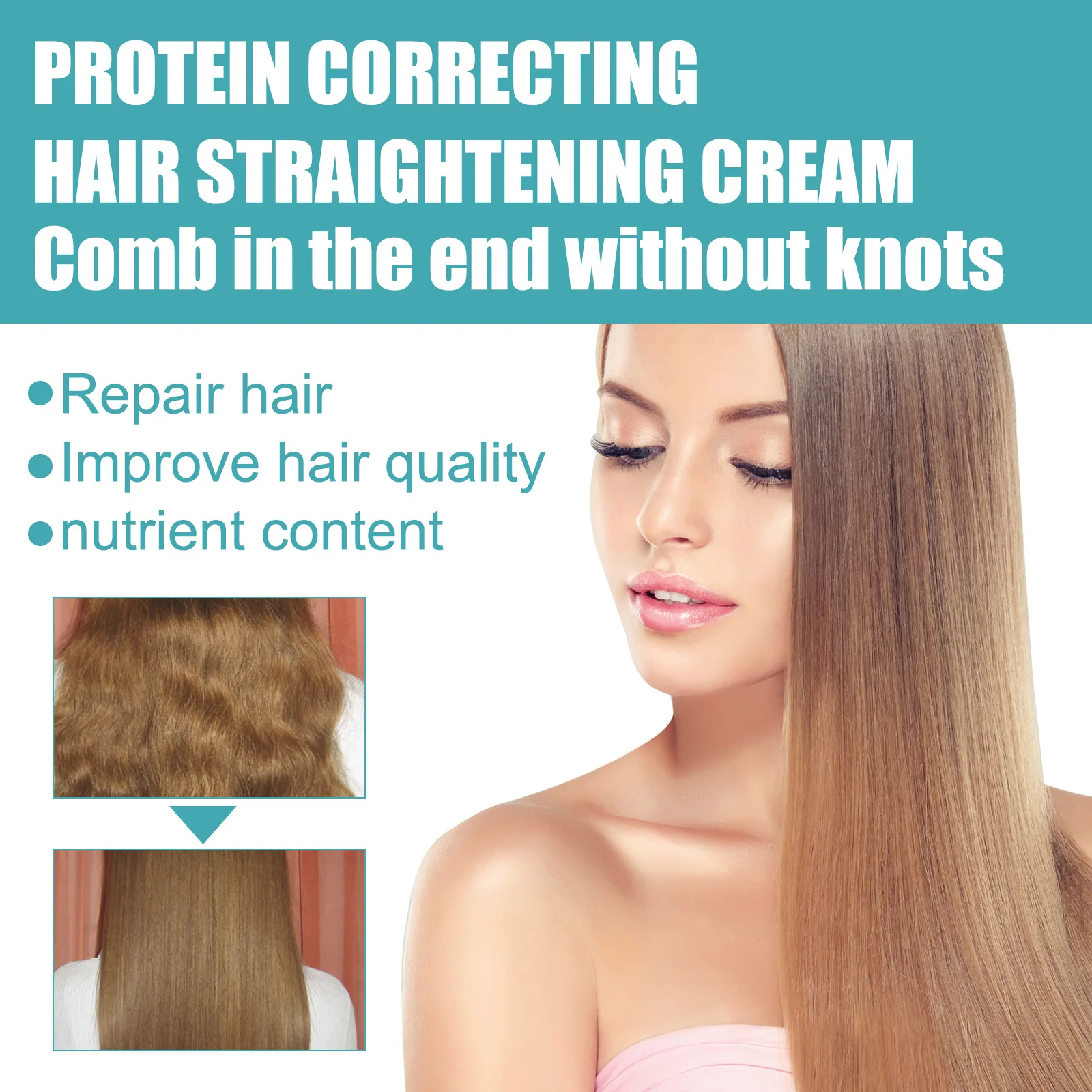 2023 Popular Protect Hair Cuticles Easily Softening and Shaping Protein Correcting Hair Straightening Cream