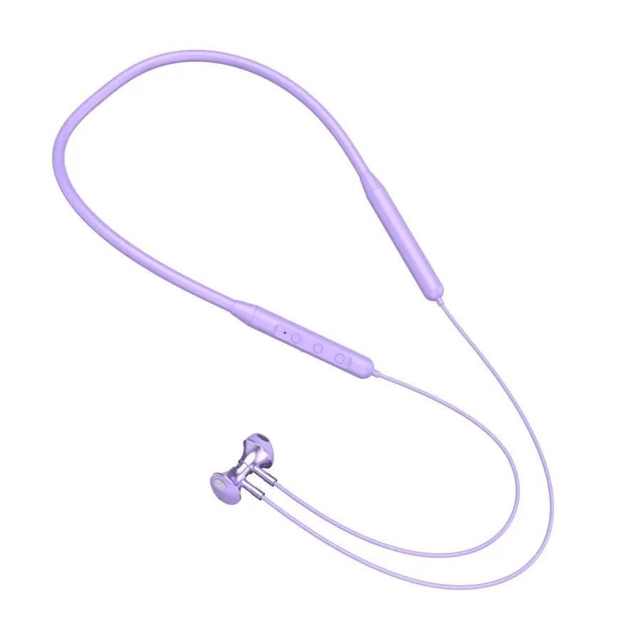 High Quality Best Practical Purple Sweat Resistant Silicone Abs Mono Channel Wireless Neckphone